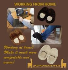 Unique, handsome Gift for Him Baby Alpaca moccasins Slippers size 8 ½ / 43 