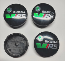 4Pcs Skodas VRS Small Wheel center caps 56mm Scala Rapid Fabia Octavia Roomster