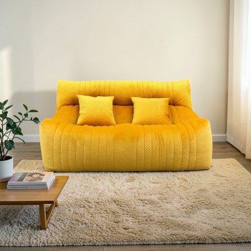 Sofa settee yellow seater - sofa,
