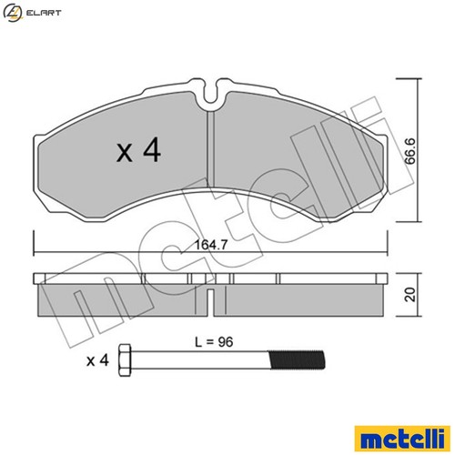Brake pad set disc - set,