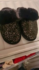 NEXT Black Faux Fur and Sequin