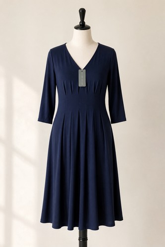 Laura ashley navy pleated - navy,