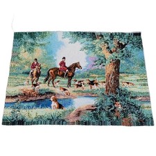 Fox Hunt Which Way Did He Go Tapestry Wall Hanging Crafters Fabric Piece