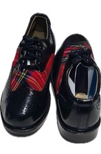 GHILLIE BROGUES BLACK REXINE