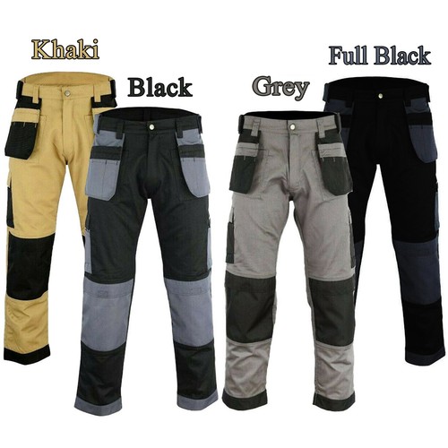 Men black work trouser with - men's,