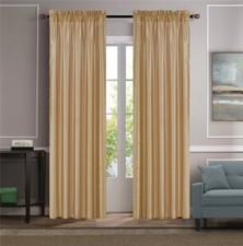 Set Window Curtain Faux Silk