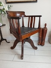 Shapland & Petter Swivel Chair Arts Crafts Antique Office Original Rare 