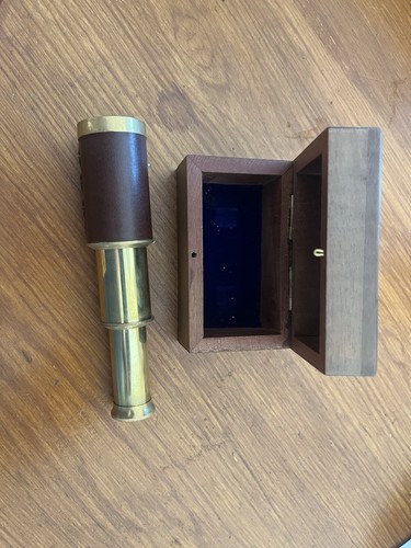 Brass leather clad nautical - leather,