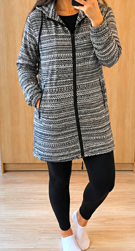 Denim parka a pocket - denim,