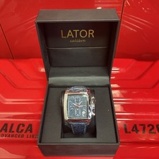 BRAND NEW MENS LATOR CALIBRE L007 BLUE SUB DIAL WATCH HYBRID STRAP