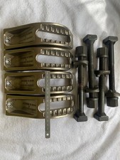 4x LENZKES LARGE MACHINE TOOL CLAMPS 033-110-21 M20-M22 T SLOT BOLT FIXINGS USED