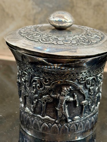 Vintage lidded cup tea caddy