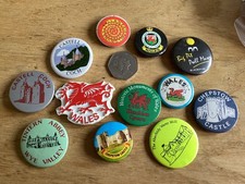 Wales, 12 x vintage Welsh theme  badges (B)