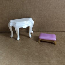 Playmobil Victorian Side Table & Footstool, Furniture Dolls House Spares 08