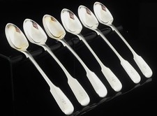 6 Antique Sterling Silver Egg