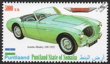 1952 AUSTIN HEALEY 100 Sports Car Automobile Stamp