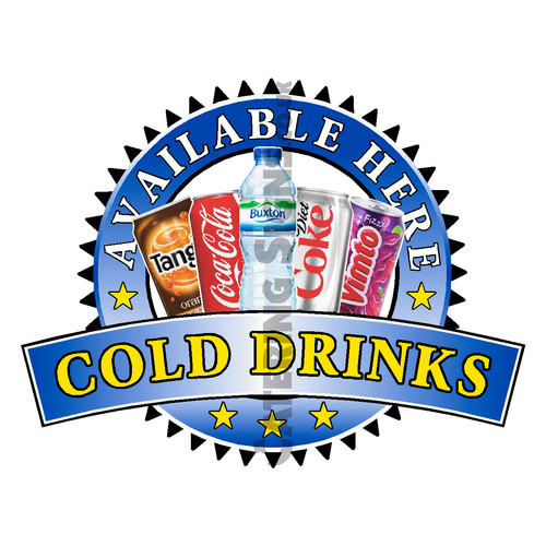 Cold drinks sold here sticker - drinks,