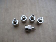 Daimler & Lanchester Vintage Chrome Tyre Valve Dust Caps & Valve Remover (5)
