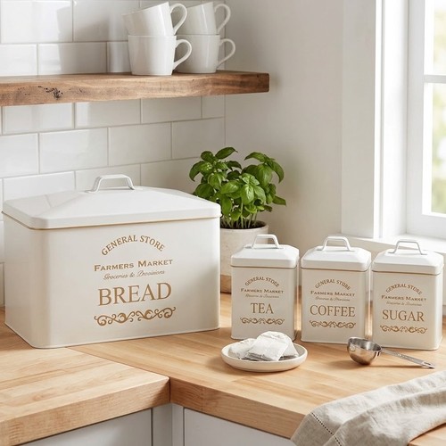 Piece bread bin tea coffee - bread,