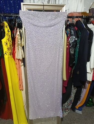Lilac vintage strapless beaded - lilac,