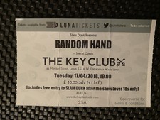 Random Hand Gig Ticket, Leeds