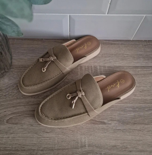 New women khaki mule - new,