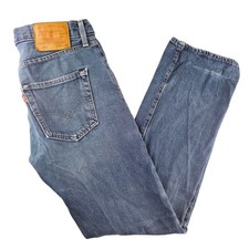 Levi’s 501 Jeans Mens W30 L30 Big E Tab Blue Denim Distressed Vintage Button Y2K