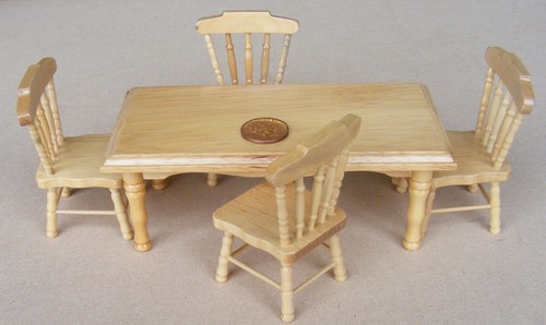 Dolls house pine colour wooden - house,