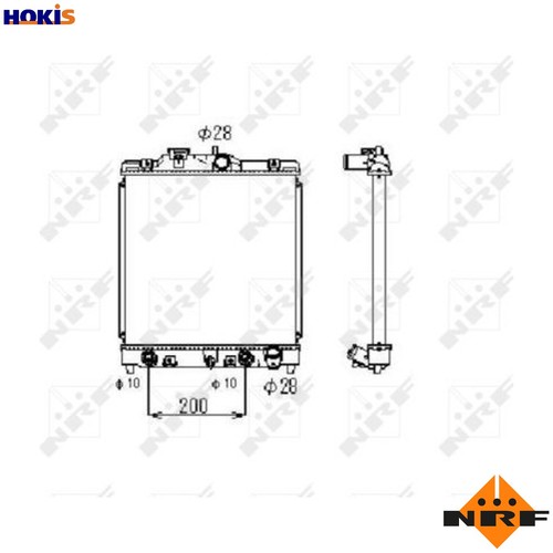 Radiator engine cooling - radiator, 516356