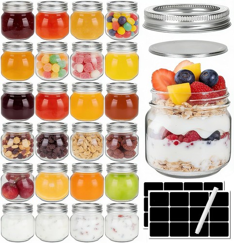 Pack glass mason jars 240ml - 24,