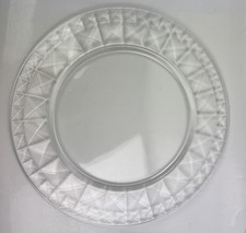 Cut Glass Effect Round Glass Charger Plates from Next X4 - Table Decoration 30cm