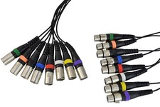 8 Way Patch Cable Loom XLR Female to XLR Male – 3m, 6m, 10m, 15m