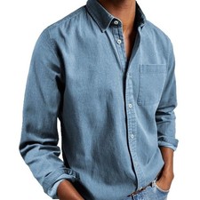 Mens New Casual Shirt Long
