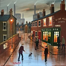 MAL.BURTON ORIGINAL OIL PAINTING.  OPENING TIME  NORTHERN ART DIRECT FROM ARTIST