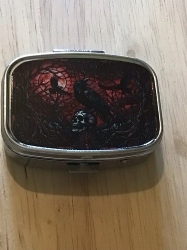 Metal travel pill - box, case,