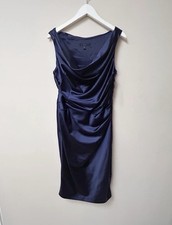 COAST Navy Cowl Neck Ruched