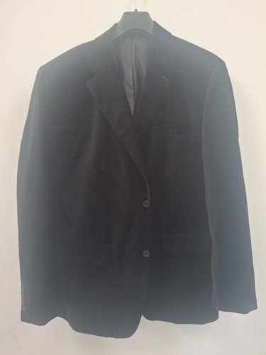 Men velvet blazer black size - velvet,