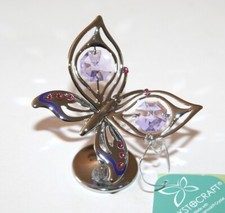Silver Crystocraft BUTTERFLY
