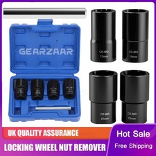 1/2" Locking Wheel Nut Remover Stud Bolt Impact Twist Socket Extractor Tool Set