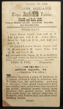 1892 Merion Square, PA Stage &