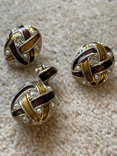 Vintage cabouchon earrings and - cabouchon,