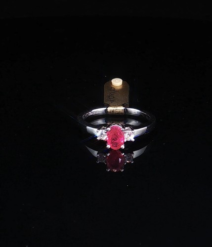 Ruby diamond stone 18ct - diamond, 3