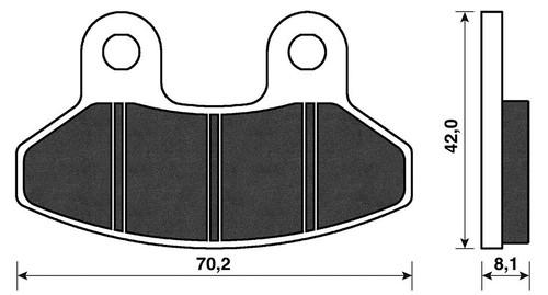 Pair front pads for - pads, rieju