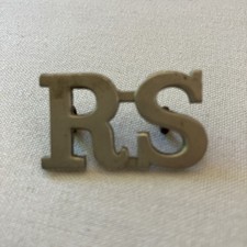 Royal Scots Silver Coloured cap badge