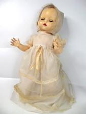 Vintage Pedigree England Baby Doll 47cm tall Hard Plastic Closing Blue Eyes