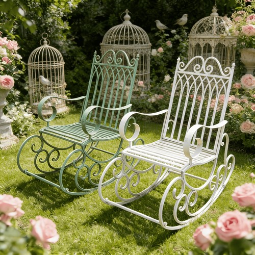 Wrought iron single rocking - wrought,