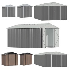 Metal Garden Shed 4x6, 6x8, 8x8, 10x8, 10x10, 10x12 ft Storage Frame Bike Sheds