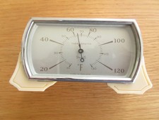vintage c1930s 40s Art Deco cream Bakelite Smiths Desk Thermometer England Rare