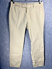 Hackett London Chinos Mens W34 L30 Beige Khaki Stretch Twill Sanderson Trousers