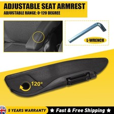 Black PU Leather Seat Armrest